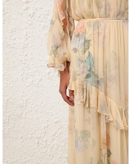Zimmermann Natural Printed Blouse Top