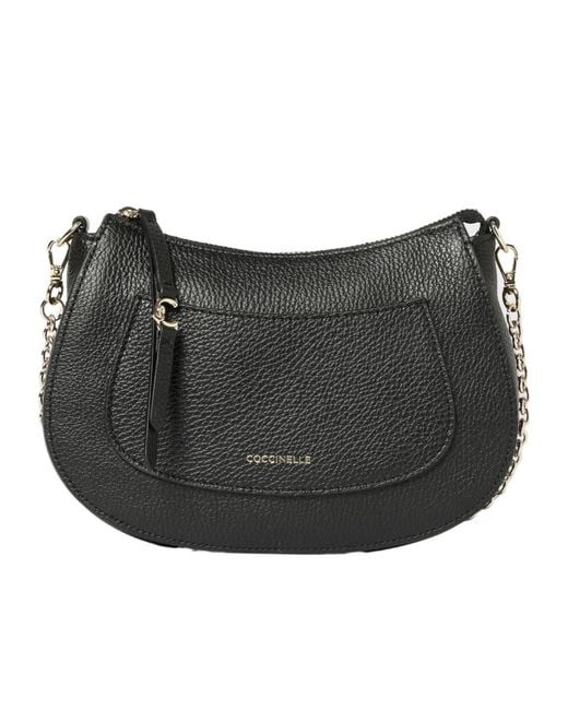 Coccinelle Black Chain Detail Shoulder Bag