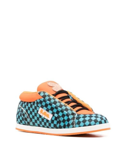PDF CHANNEL Blue Sk8 Plaid Sneakers for men