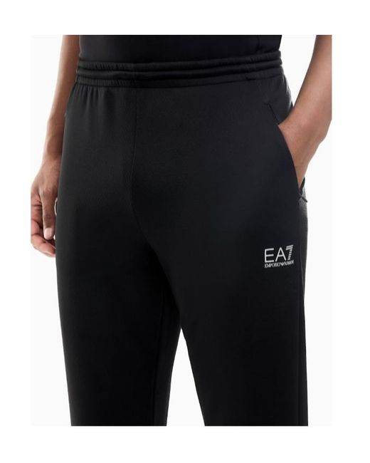 EA7 Black Slim-Fit Pants Vigor 7 for men