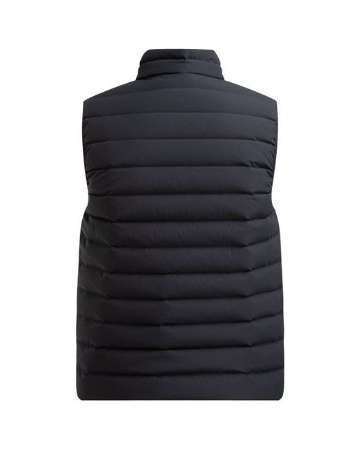 Emporio Armani Black Logo Patch Padded Gilet for men