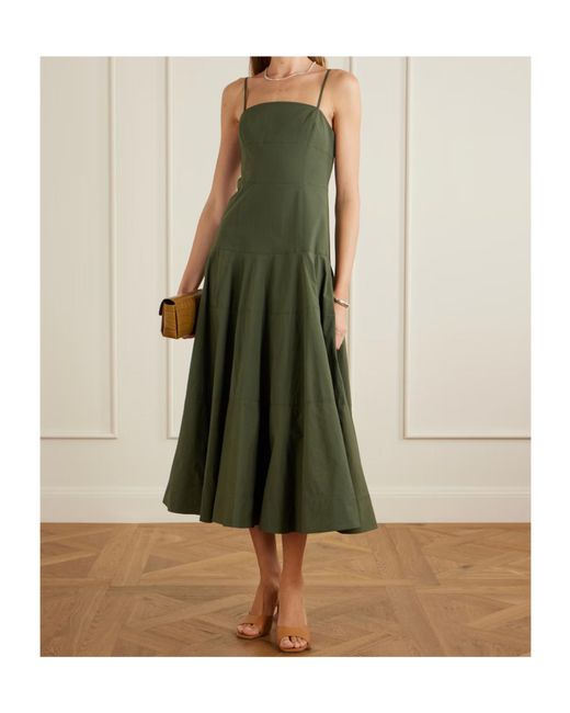 Veronica Beard Green Ilona Midi Dress