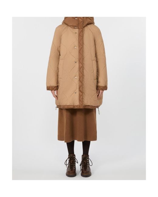 Weekend by Maxmara Brown Anfora Hooded Reversible Jacket