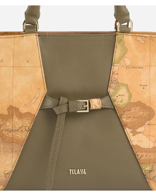 Alviero Martini Natural Color-Blocked Shoulder Bag