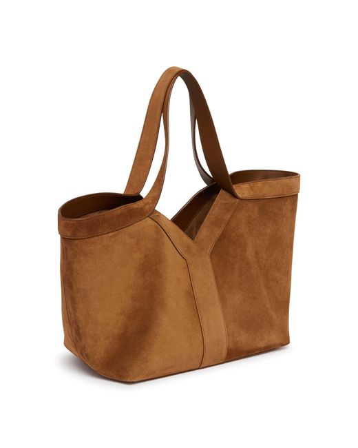 Saint Laurent Brown Bo Y Small Tote Bag