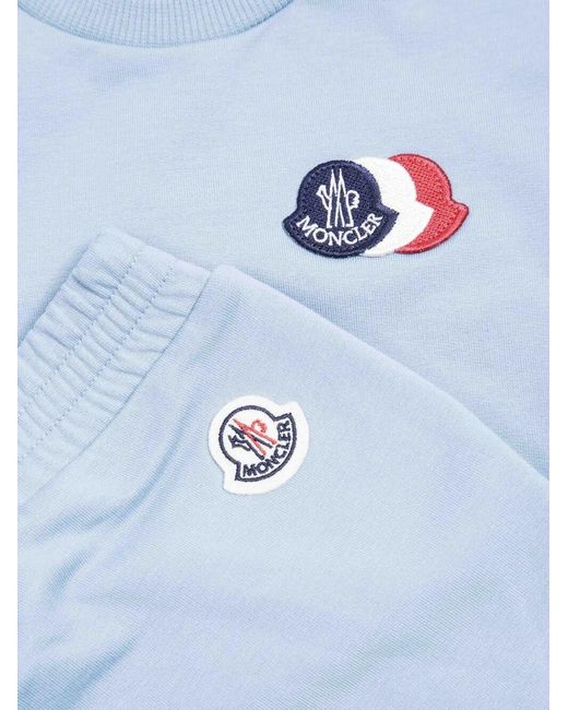 Moncler Blue Logo-Patch Tracksuit Set