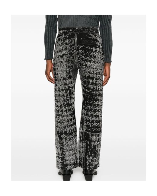 DIESEL Gray Straight Trousers for men