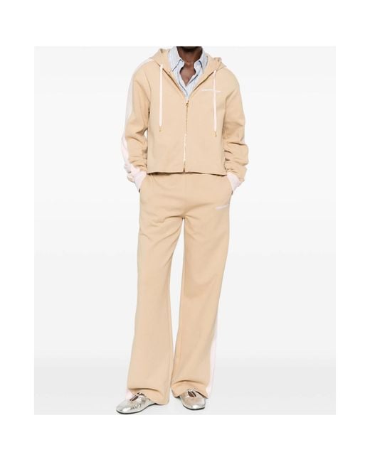 Casablanca Natural Punto Side-Stripe Zip-Up Hoodie for men