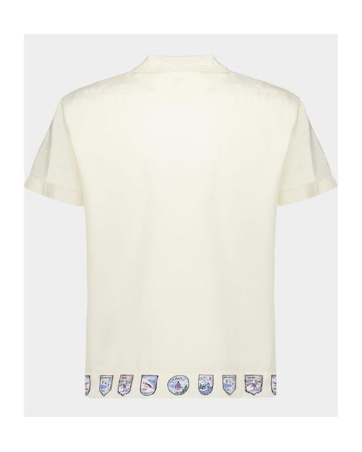 Bode White Short Sleeved Ski Season Shirt for men