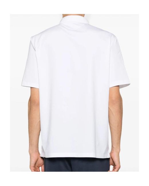 Brunello Cucinelli White Stretch-Jersey Polo Shirt for men