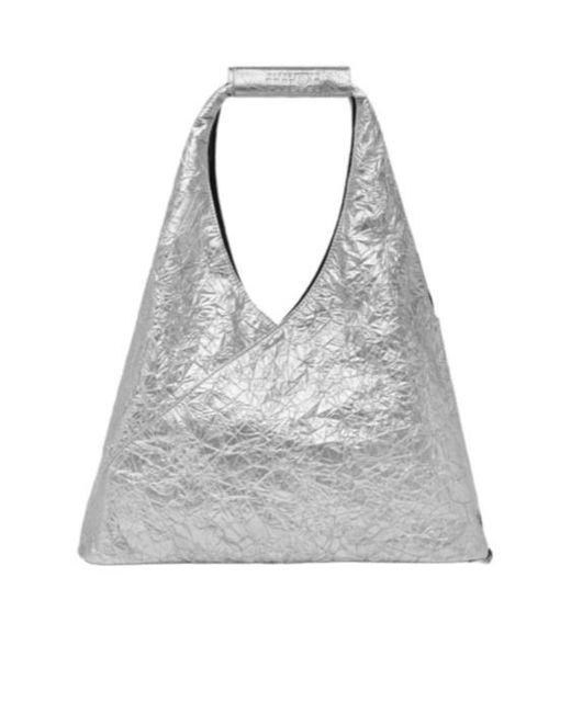 MM6 by Maison Margiela Gray Zip Pouch Japanese Bag