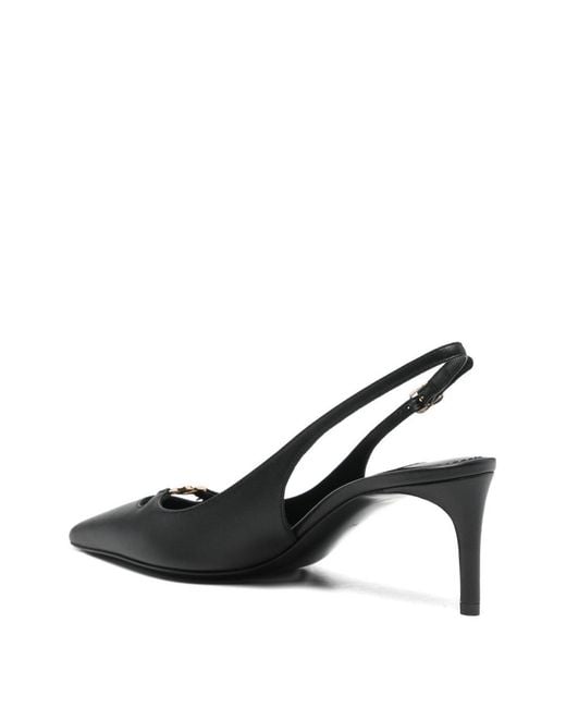 Dolce & Gabbana Black Open-Toe High-Heeled Sandals