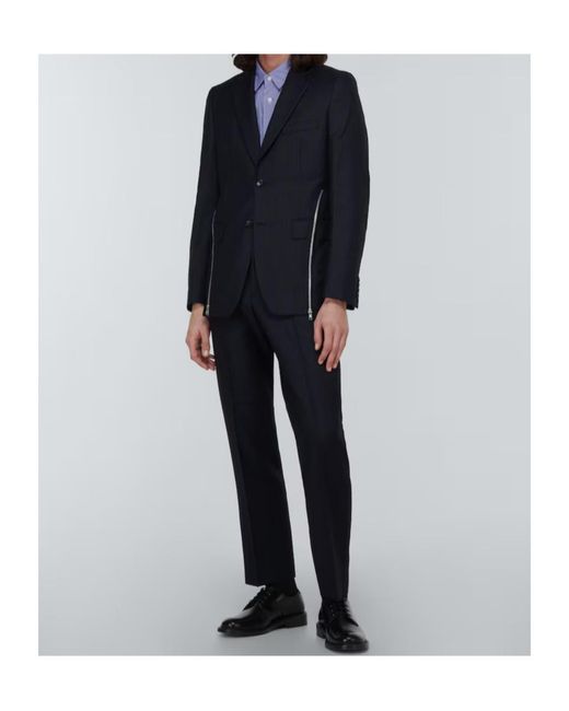 Comme des Garçons Blue Zipper-Decorated Suit Jacket for men