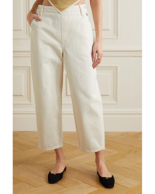 FRAME White Casual Pants With Belt Loops