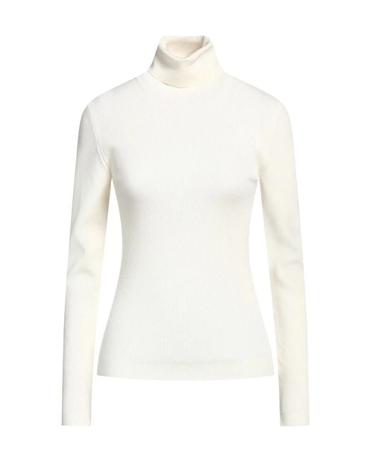 Dolce & Gabbana White Solid Color Polo Necks