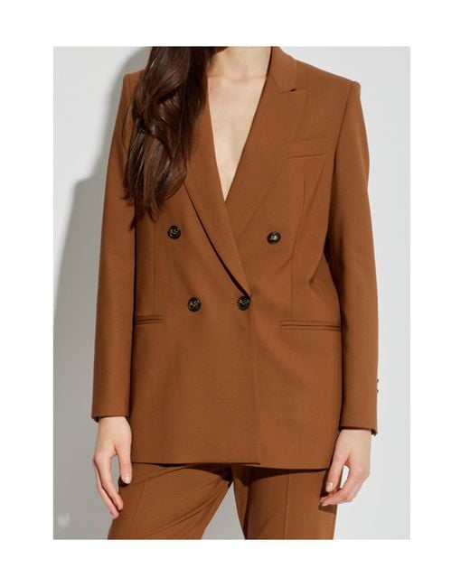 Etro Brown Double-Breasted Long Sleeved Blazer
