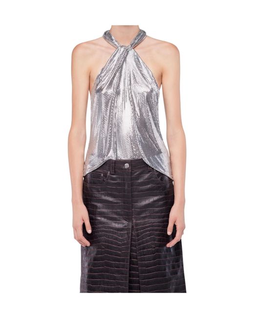 Rabanne Gray Rabanne Mesh Tank Top