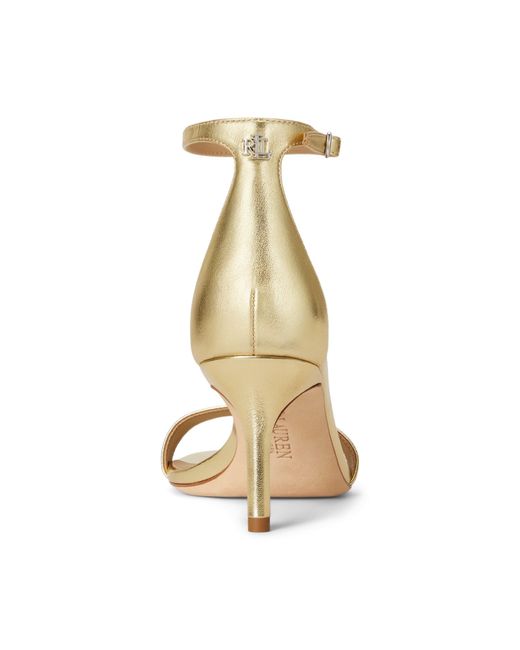 Ralph Lauren Metallic Allie Mid Heeled Sandals