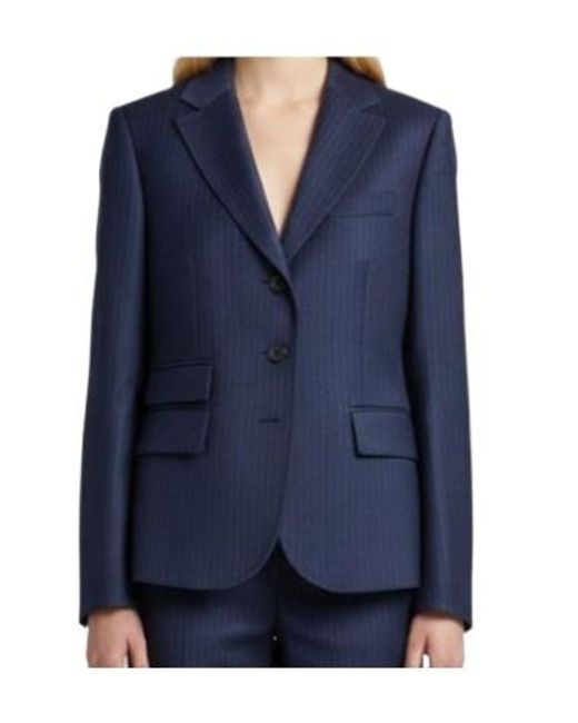 Max Mara Blue Single Breasted Blazer