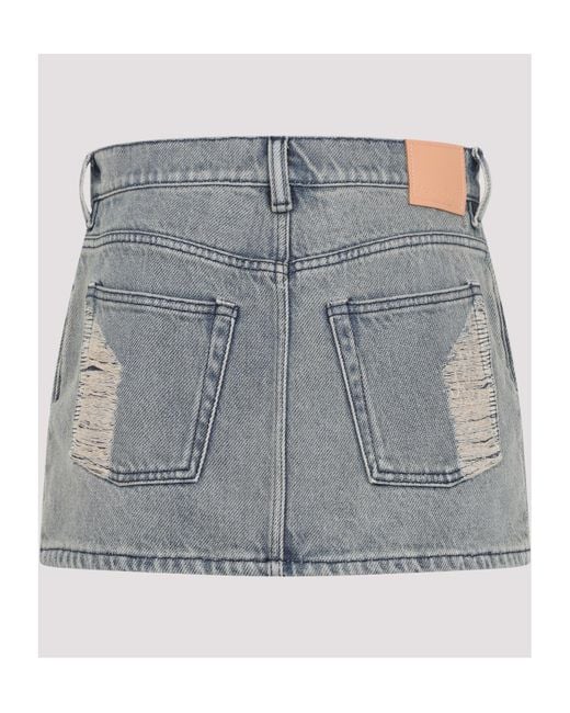 Acne Blue Belt-Loop Skirt
