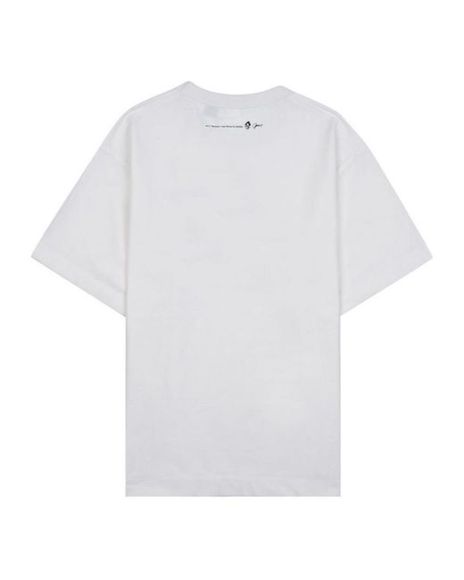 NANGA White Crew Neck T-Shirt for men