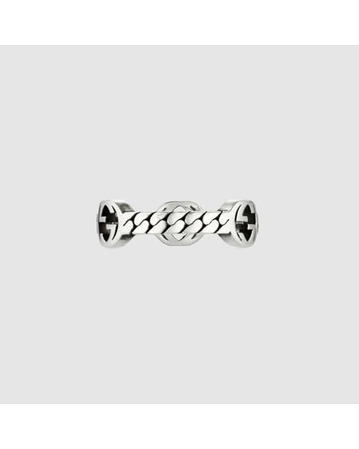 Gucci White Interlocking G Ring