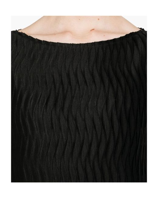 Herno Black Wrinkled Effect Tank Top