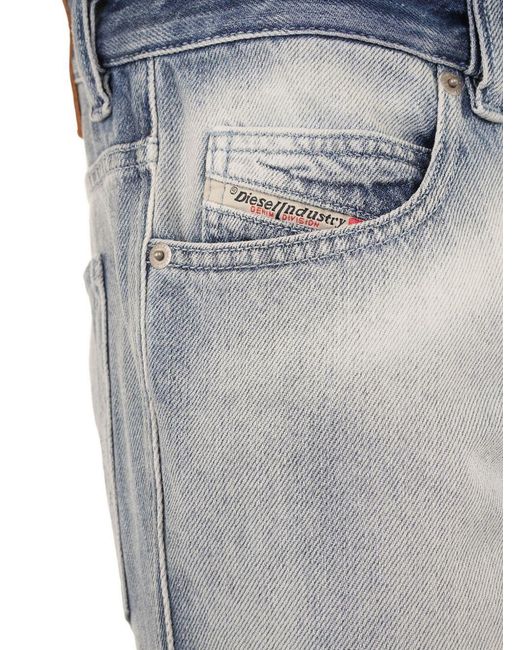 DIESEL Gray Logo Patch Jeans for men