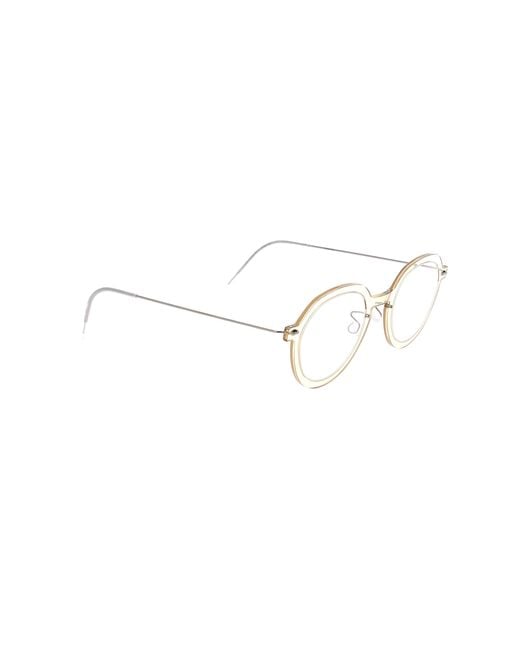 Lindberg White Oval Frame Glasses
