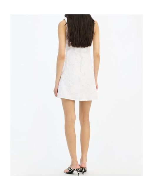 ROTATE BIRGER CHRISTENSEN White Floral Embroidered Mini Dress
