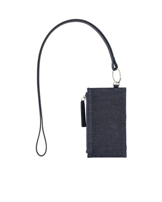 A.P.C. Blue Axelle Logo Printed Card Holder