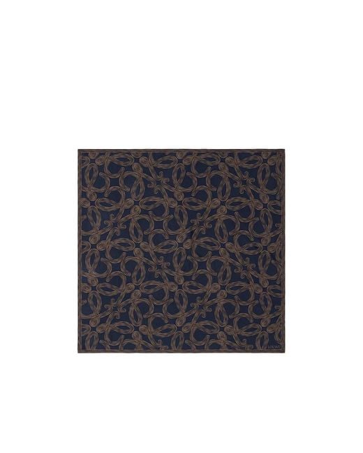 Loewe Blue All-Over Anagram Printed Scarf