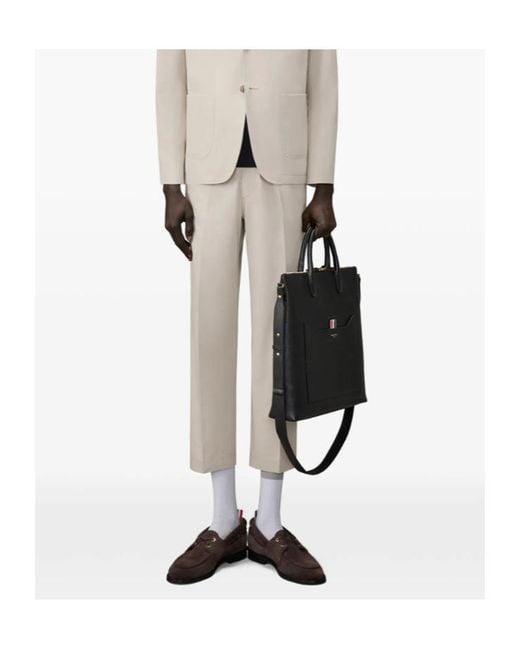 Thom Browne Gray Tapered Chino Trousers for men