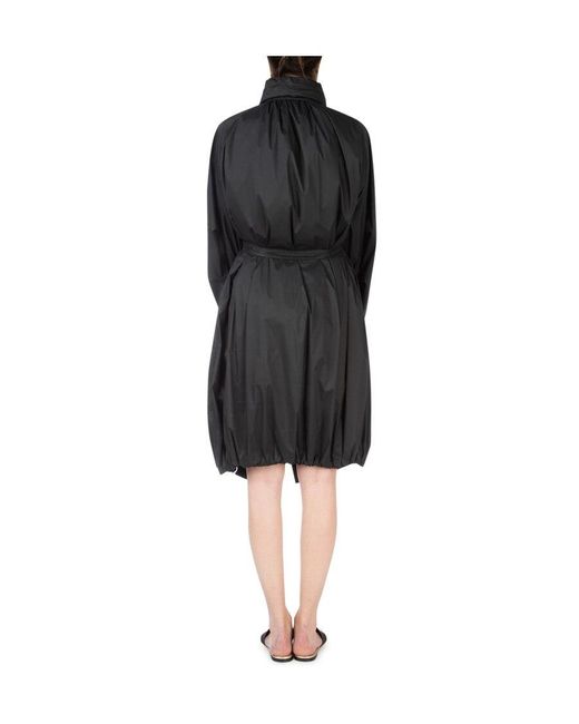 Givenchy Black Mid-Length Belted Raincoat