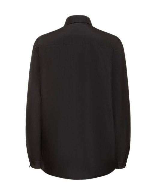 Michael Kors Black Point-Neck Long-Sleeved Shirt