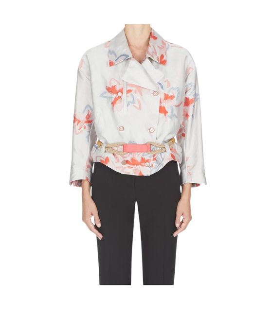 Emporio Armani White Printed Blouse
