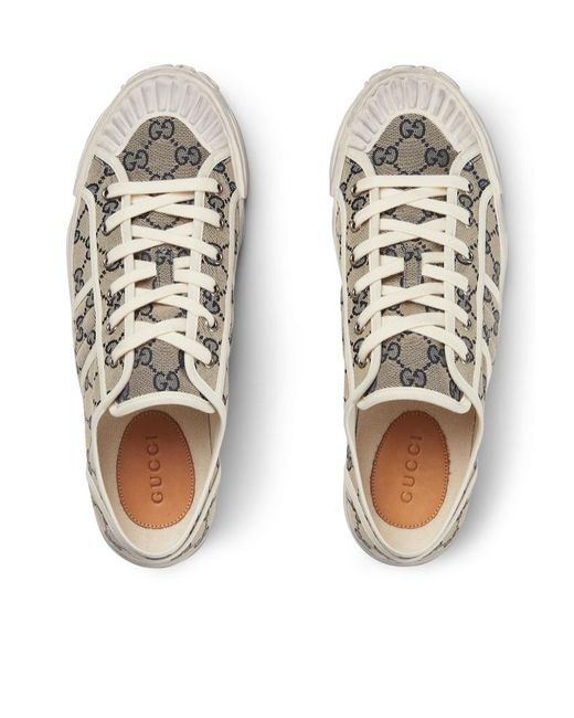 Gucci White Gg-Print Low-Top Sneakers for men