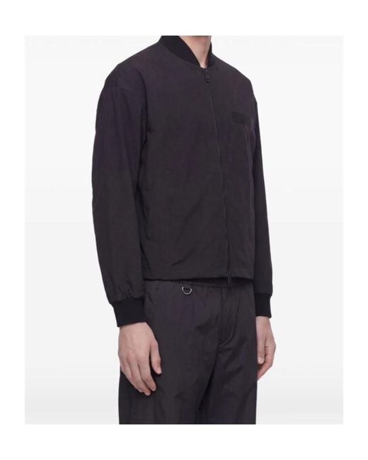 Herno Blue Perforated-Panel Bomber Jacket for men