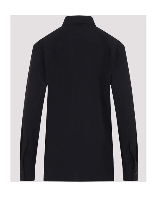 Bottega Veneta Blue Long Sleeved Straight Hem Shirt