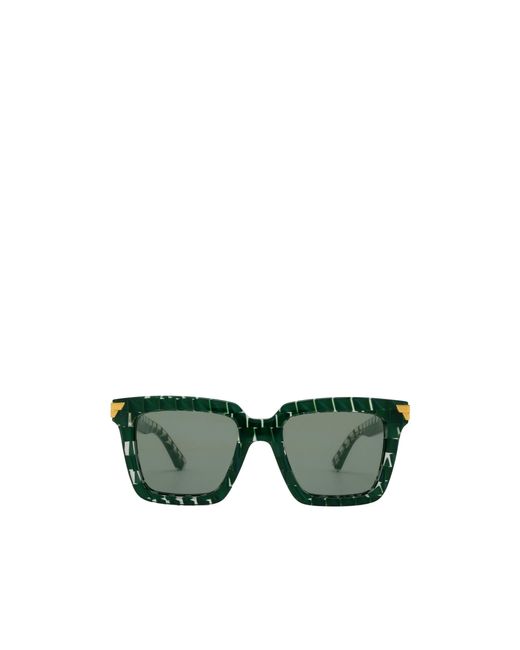 Bottega Veneta Green Eyewear Square Frame Sunglasses