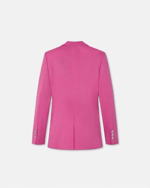 Versace Pink Single-Breasted Tailored Blazer