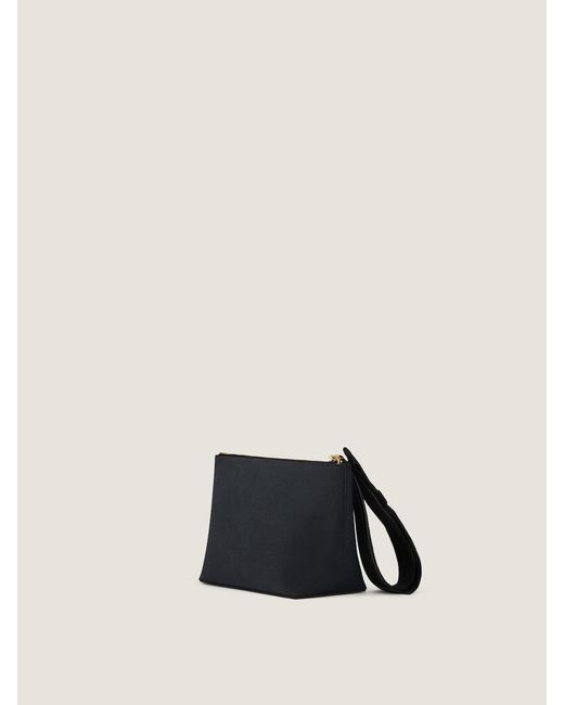 Givenchy Black Logo Printed Denim Pouch