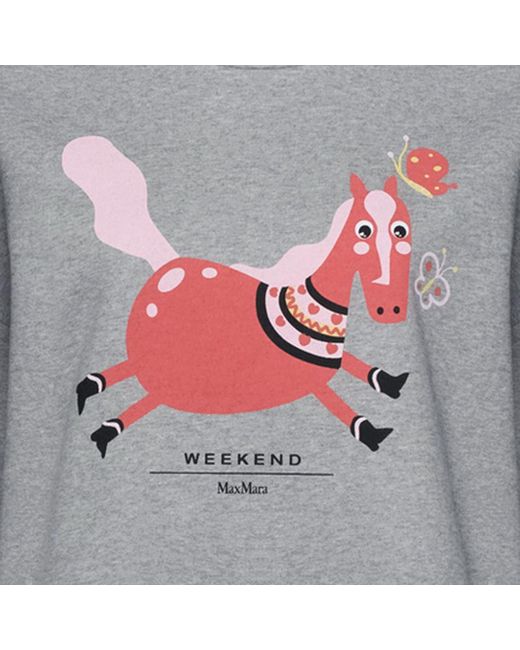 Weekend by Maxmara Gray Long-Sleeved Sweatshirt