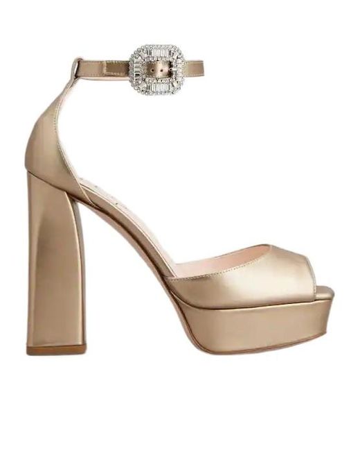 Roger Vivier Metallic Platform Sandals