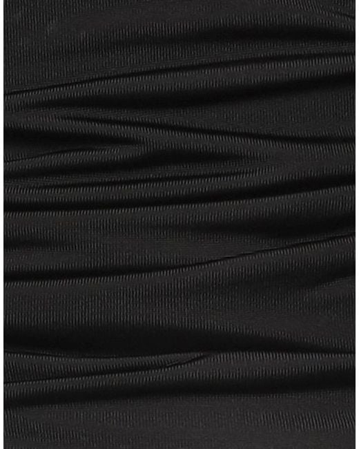 Saint Laurent Black Solid Color Long Sleeve Cropped Top