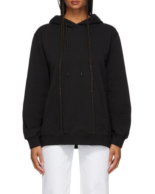 MSGM Black Logo-Trimmed Hoodie