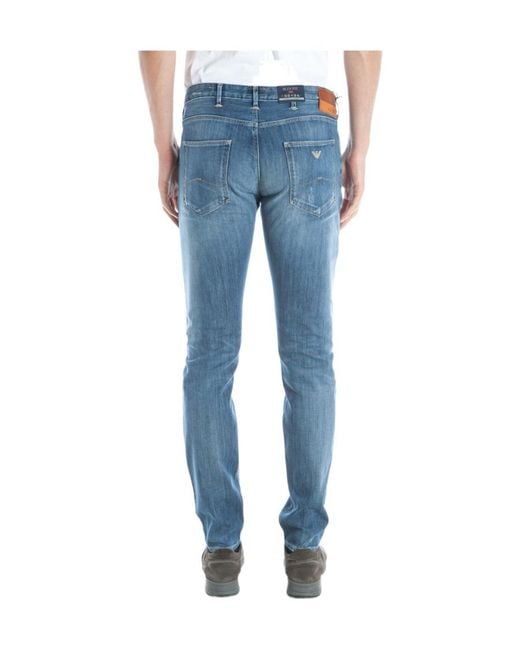 Armani Jeans Blue Logo Jeans for men