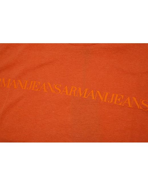 Armani Jeans Orange Logo Details T-Shirt for men