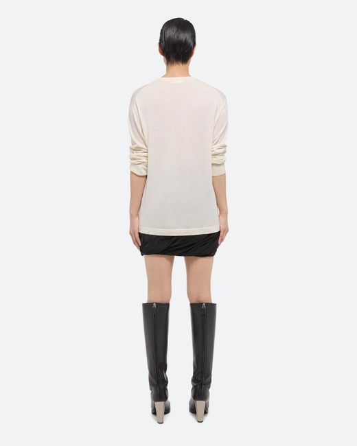 Helmut Lang Black Silk Bubble Skirt