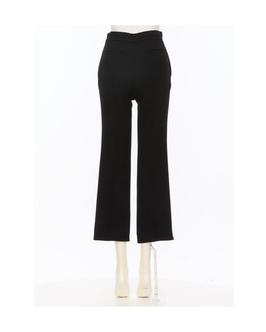 Valentino Black Logo Plaque Cropped Pants